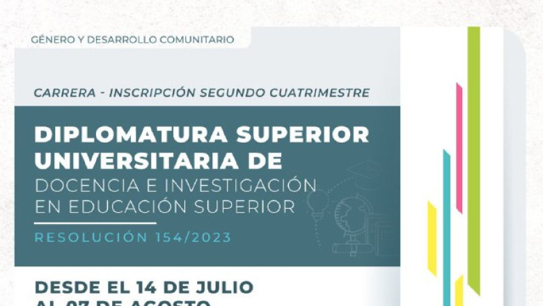 Inscripciones para la Diplomatura Superior Universitaria de Docencia e Investigación en Educación Superior